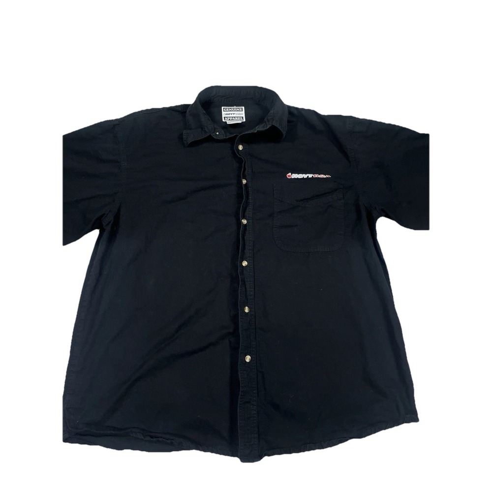 Hoyt USA Team Archery Shirt Black Button Up Short Sleeve 2XL Genuine Apparel